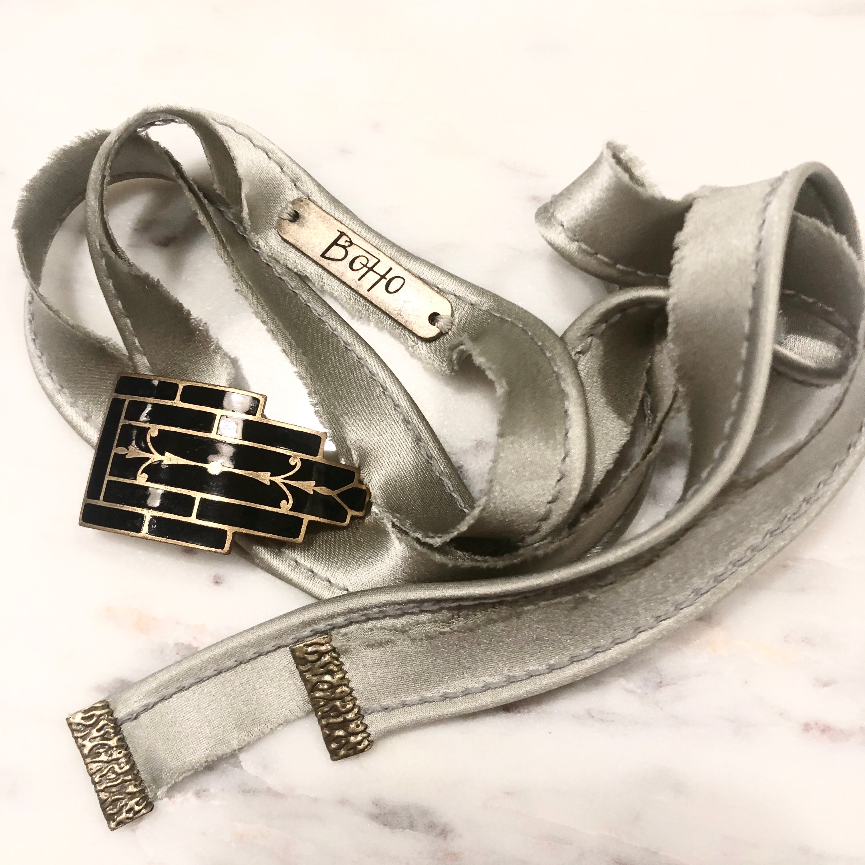 Satin deco wrap bracelet